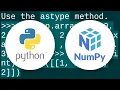 Convert 2D float array to 2D int array in NumPy