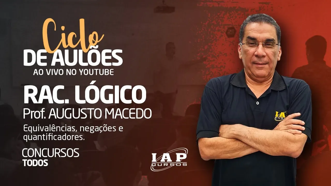 LIVE: RACIOCÍNIO LÓGICO PARA CONCURSO.