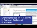 Changing the read order of objects OpenText Exstream Design and Production