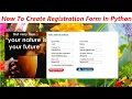 How To Create Registration Form In Python Using Tkinter With Database Mini project