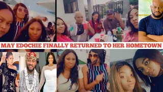breaking may edochie finally return to her hometown anambra state as her mother welcome her teary