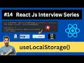 React Js Challenge Day 14 useLocalStorage Custom Hook in React js