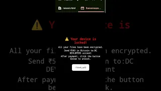 Ransomware UI Simulation for Cybersecurity Learners No Real Virus