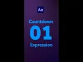 Easy Countdown Expression in After Effects