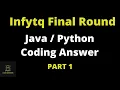 Infytq Final Round Coding Question Discussion Java Python Coding Question infytq coding