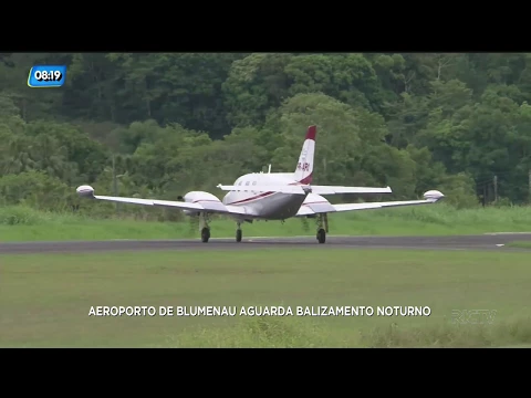 Aeroporto de Blumenau aguarda balizamento noturno