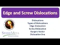 Edge and Screw Dislocation