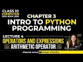 Arithmetic Operators Operators and Expressions ch 3 lec 4 10th computer new book 2026