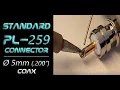 How to Install PL-259 Coax Connector for RG58 Warning read description below