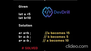 JavaScript Challenge Swap Two Variables Without Using Temp