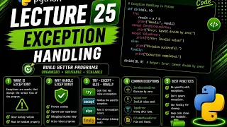Exception Handling Lecture 25 Python Tutorial for Beginners