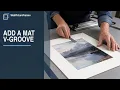 Vgroove picture frame mat