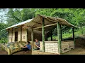 Download Lagu Live alone in the forest building a complete bamboo house, off the grid and harvesting