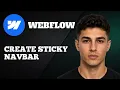 Webflow How to Create a Sticky Navbar Fixed on Scroll Tutorial