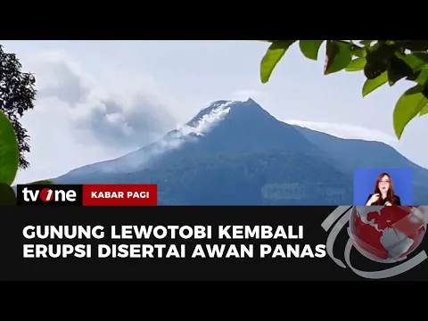 Gunung Lewotobi Meletus Dua Kali Disertai Awan Panas Guguran