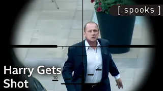 harry gets shot as a target by davey king spooks