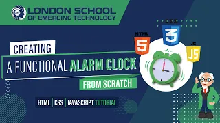 Creating a Functional Alarm Clock from Scratch HTML CSS JavaScript Tutorial