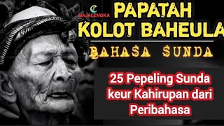 25 pepeling sunda dina kahirupan 