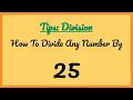 how to divide number by 25
