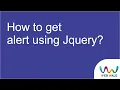 jQuery Tutorial - How to Display an Alert Box
