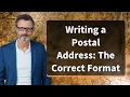 Writing a Postal Address The Correct Format