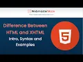 Difference Between HTML and XHTML