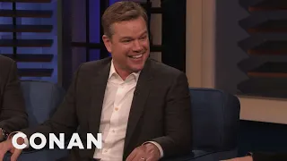 Matt Damon Tom Cruise Have Different Approaches To Death-Defying Stunts CONAN on TBS