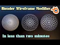how to use Wireframe Modifier Blender blender tutorial