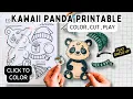 HOW TO COLOR PANDA Color Cut Play Fun Craft for Kids Printable Coloring Template PAPER CRAFT