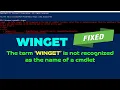 Fix Winget Is Not Recognized Error In Windows 10 11