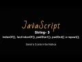 String - 3 indexOf lastIndexOf padStart padEnd e repeat em JavaScript