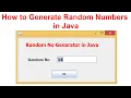 How to generate random numbers in Java