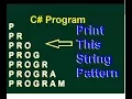 String Pattern Program in C Interview Point