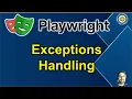 Part 41 - Exceptions Handling in Playwright Pradeep Nailwal