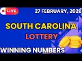 South Carolina Midday Lottery Results For - 27 Feb 2026