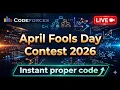 LIVE - Codeforces April Fools Day Contest 2026 Funny Problems C I You Are a Robot