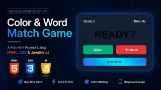 Build a Color Word Match Game HTML CSS JavaScript