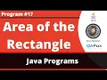 Java program which intakes width and height of a Rectangle and there by print its area