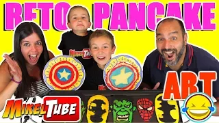 Reto PANCAKE ART SuperHeroes con Momentos Divertidos