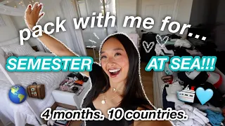 PACK WITH ME for SEMESTER AT SEA 🛳️🧳🩵 | Colie At Sea Diaries