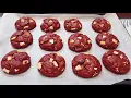 Download Lagu Homemade New York Style RED VELVET COOKIES Recipe | Simple \u0026 Easy Cookies Recipe