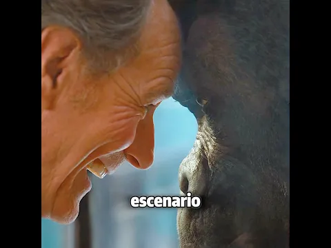 Este orangután expresa su deseo de libertad a través de pinturas. #peliculas #shorts #movie