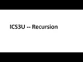 ICS3U - Recursion in Java