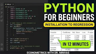 Python for Econometrics Beginners Complete Step-by-Step practical guide