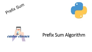 Prefix sum Python Castor Classes