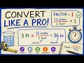 Unit Conversions Explained Clearly Conversion Factors Dimensional Analysis Rates