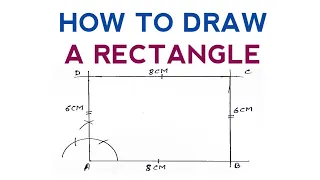 HOW TO DRAW RECTANGLE QUADRILATERAL USING PENCIL COMPASS