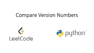 Leetcode - Compare Version Numbers Python