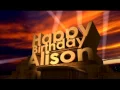 Happy Birt ay Alison