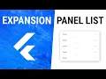 Flutter ExpansionPanelList Widget